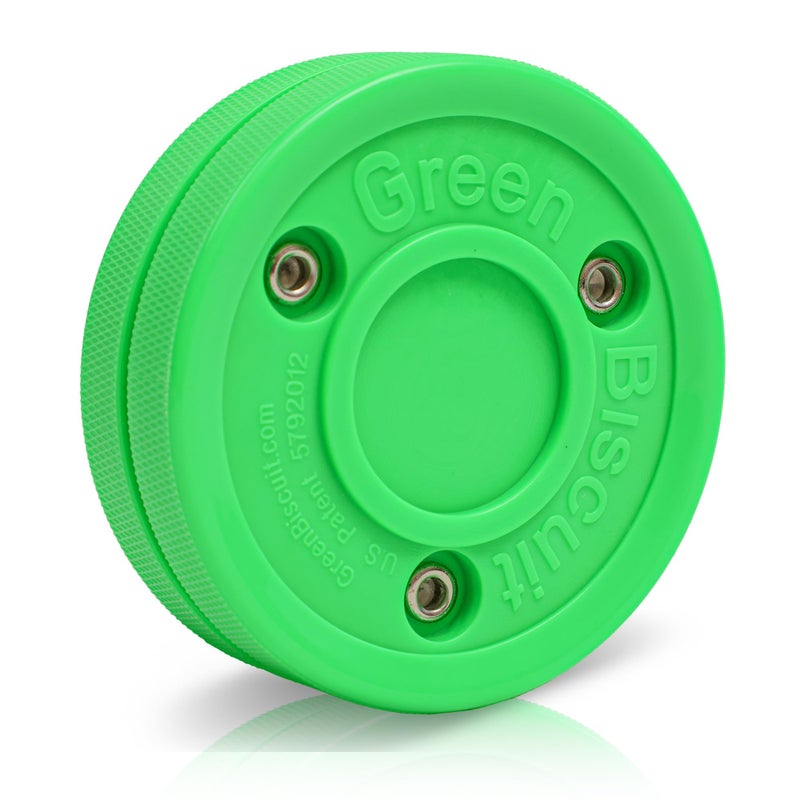 Green Biscuit Hockey Puck 2-Pack  Original  Off Ice Hockey Puck/Snipe  Shooting Street Hockey Puck Better Stick Handling  Passing and Shooting - Image 2